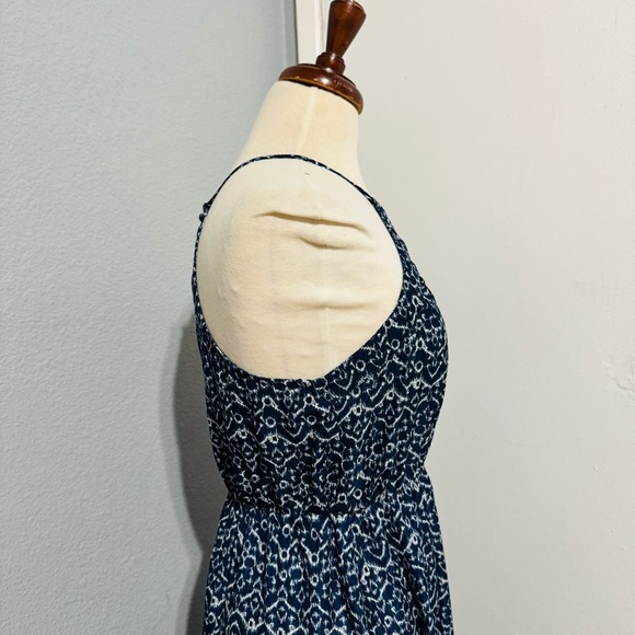 BP Women Blue Halter Elegant Summer Slit Maxi Dress Size M Elastic Waist Band - Picture 9 of 17